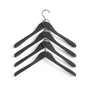 HAY - Soft Coat Coat hanger wide, black (set of 4)