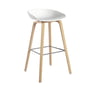 Hay - About A Stool AAS 32 H 75 cm, soaped oak / stainless steel / white 2. 0