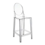 Kartell - One More bar stool H 75 cm, crystal clear