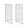 String - Bottom ladder for String shelf 85 x 30 cm (set of 2), black