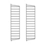 String - Wall Panel for String Shelf 75 x 30cm, black (pack of 2)