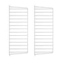 String - Wall Panel for String Shelf 75 x 30 cm, black (set of 2)