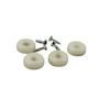 Vitra - Plastic glide set for plastic chair dsw / daw, set of 4, white