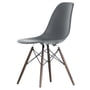 Vitra - Eames Plastic Side Chair DSW (h 43 cm), dark maple / basalt, black felt glides