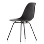 Vitra - Eames Plastic Side Chair DSX RE, basic dark / deep black (felt glides basic dark)