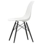 Vitra - Eames Plastic Side Chair DSW (h 43 cm), black maple / white, black plastic glides