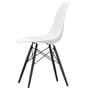 Vitra - Eames Plastic Side Chair DSW (h 43 cm), black maple / white, black felt glides