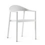 Plank - Monza Chair with armrests, ash white / white