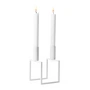 Audo - Cube Line Candlestick, white