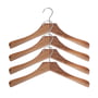 Schönbuch - Coat hanger 0112 , set of 4, chrome / natural oak