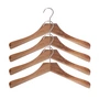 Schönbuch - Coat hanger 0112 , set of 4, chrome / natural oak