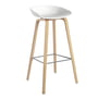 Hay - About A Stool AAS 32 H 85 cm, soaped oak / stainless steel / white 2. 0