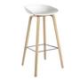HAY - About A Stool AAS 32 H 85 cm, soaped oak / stainless steel / white
