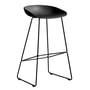 Hay - About A Stool AAS 38 Bar stool H 85, black 2. 0 (felt glides)