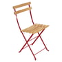 Fermob - Bistro Folding chair Naturel, poppy red