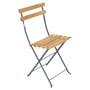 Fermob - Bistro Folding chair Naturel, thunder grey