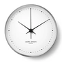 Georg Jensen - Henning Koppel Wall Clock Ø 30 cm, stainless steel / white