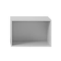 Muuto - Stacked System shelf module with rear panel, large / light grey