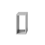 Muuto - Stacked System shelf module without rear panel, small / light grey