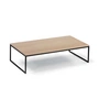 Hans Hansen - Less H 5/2 Coffee table, sled base black / solid oak