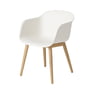 Muuto - Fiber Chair Wood Base, oak / white recycled