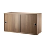 String - Cabinet module with sliding doors 78 x 30 cm, walnut