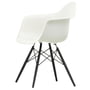 Vitra - Eames Plastic Armchair DAW, maple black / white (plastic glides basic dark)