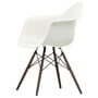 Vitra - Eames Plastic Armchair DAW, dark maple / white (basic dark plastic glides)