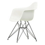Vitra - Eames Plastic Armchair DAR, basic dark / white (plastic glides basic dark)