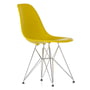 Copy - Vitra - Eames Plastic Side Chair DSR RE, chrome-plated / mustard (basic dark plastic glides)