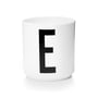 Design Letters - AJ Porcelain Cup E, white