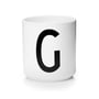 Design Letters - AJ Porcelain Cup G, white