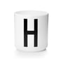 Design Letters - AJ Porcelain Cup H, white