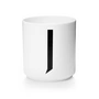 Design Letters - AJ Porcelain Cup J, white