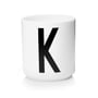Design Letters - AJ Porcelain Cup K, white