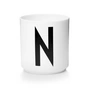 Design Letters - AJ Porcelain Cup N, white