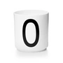 Design Letters - AJ Porcelain Cup O, white