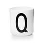 Design Letters - AJ Porcelain Cup Q, white