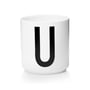 Design Letters - AJ Porcelain Cup U, white