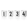 Design Letters - Porcelain mini mug (set of 4), white