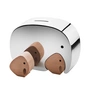 Georg Jensen - Moneyphant with twins money box, stainless steel / oak wood