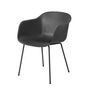 Muuto - Fiber Chair Tube Base , black recycled