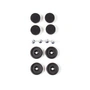 Vitra - Felt glider set for plastic chair dsw / daw, set of 4, black