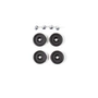 Vitra - Plastic glide set for plastic chair dsw / daw, set of 4, black