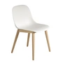 Muuto - Fiber Side Chair Wood Base, oak / white