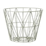 ferm Living - Wire Basket Medium, dusty green
