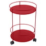 Fermob - Guéridons side trolley on casters, poppy red
