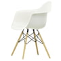Vitra - Eames Plastic Armchair DAW, ash honey colored / white (felt glides white)