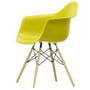 Vitra - Eames Plastic Armchair DAW RE, honey-colored ash / mustard (white felt glides)