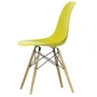 Vitra - Eames Plastic Side Chair DSW RE, honey-colored ash / mustard (white felt glides)
